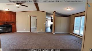 Priced At 129,900 - 2260 Mill Drive Nw, Ash, Nc 28420