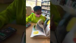Lani Love learning at The Library 📚 #shorts #lanilove #reading