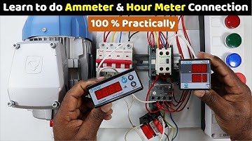 How to add Ammeter and Hour Meter in DOL Starter | Ammeter wiring with CT @TheElectricalGuy