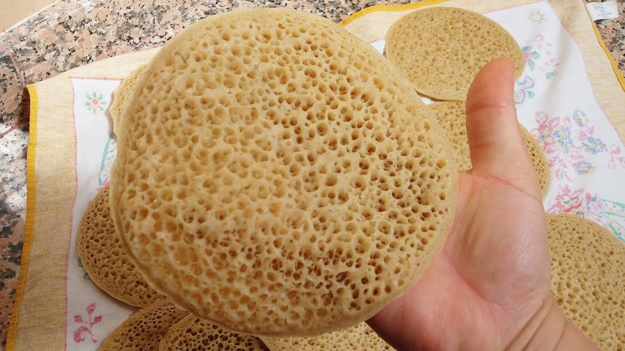 بغرير بالخميرة بلدية بدقيق القمح  ناجح مليون في المئة وبمقادير مضبوطة بلاخميرة الخبز ولاخميرة لحلوة