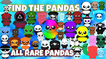 ROBLOX - Find the Pandas - 🐼 ALL RARE PANDAS 🐼