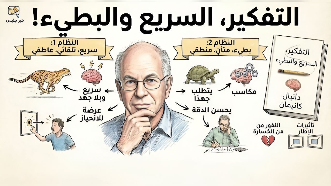 ملخص كتاب التفكير، السريع والبطيء بقلم دانيال كانيمان