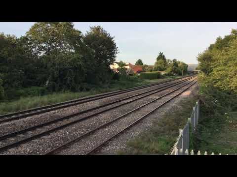 34046 “Braunton” and 47805 at Hatherley Brook footbridge