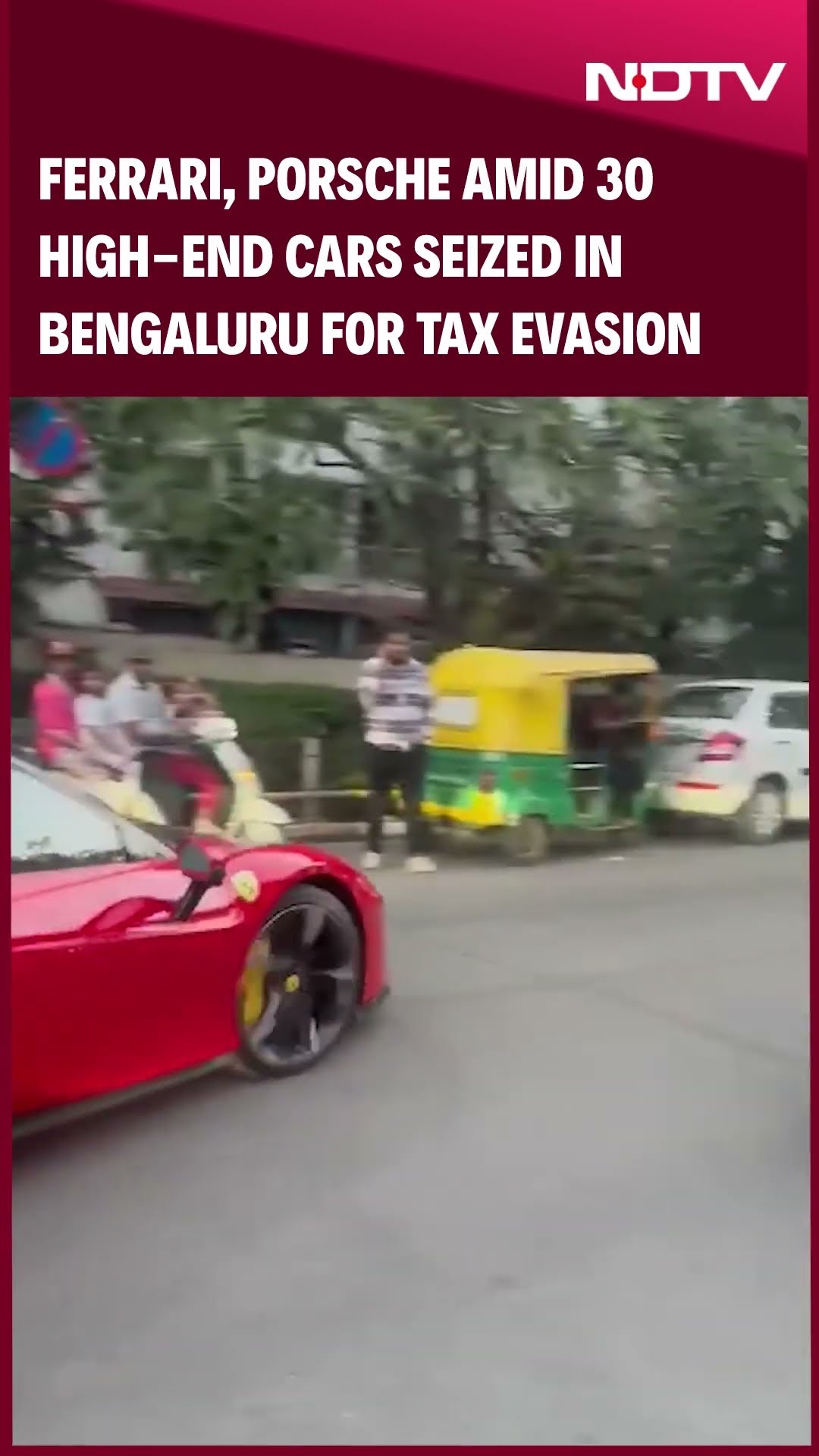 Bengaluru News | Ferrari, Porsche Amid 30 High-End Cars Seized In Bengaluru For Tax Evasion