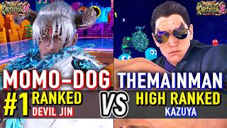 Famous T8 🔥 MOMO-DOG (#1 Ranked Devil Jin) vs THEMAINMAN (Kazuya) 🔥 Tekken 8 High Level Gameplay Wealth