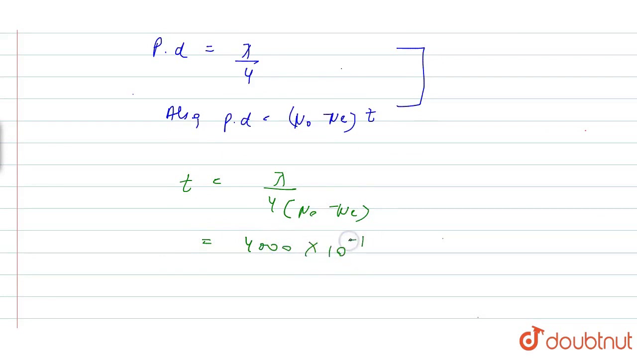Calculate the thickness of a quarter- wave plate for light of wavelength 4000Å for