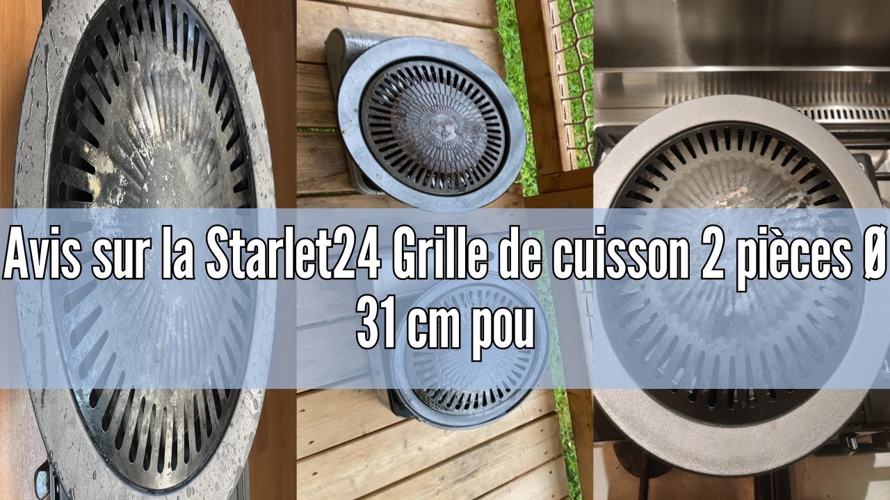 Avis sur la Starlet24 Grille de cuisson 2 pièces Ø 31 cm pour barbecue Camping Réchaud à gaz avec ou