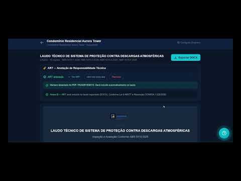 Exportação de laudo em DOCX