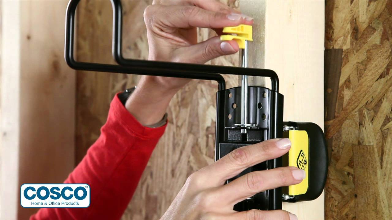 Cosco Flip Clip Garage Storage Organizer Clamp-on Bike Hook w// Accessory Bag