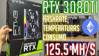 RTX 3080Ti | 125.5 Mhs | Consumo y hashrate minando ETH  | 100% LHR UNLOCK