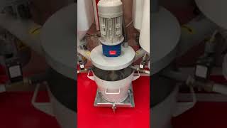 Control Panel and feeding the material of automatic mixing system for geopolymer mortar