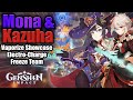 Kazuha + Mona is INSANE! Vaporize, Electro Charge, Freeze Team + DPS showcase | Genshin Impact
