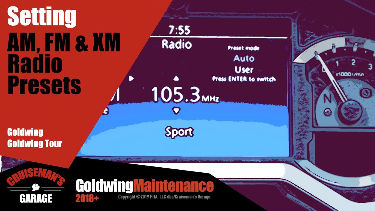 How To Set AM/FM/XM/Sirius Radio Presets 2018+ Honda Goldwing