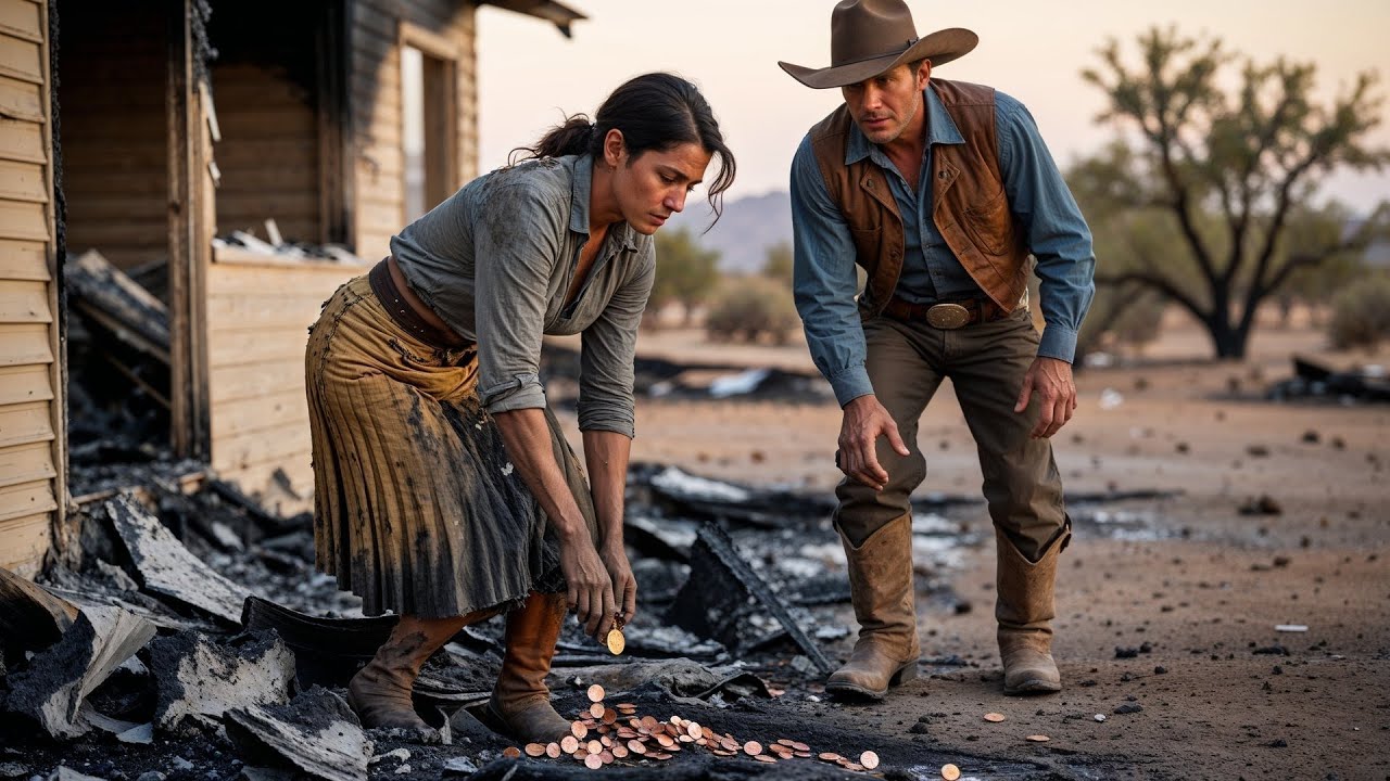 She Was Digging Through Ashes for Coins, The Cowboy Said “Put That Down, I’ll Feed You”