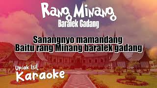 Karaoke  Rang Minang Baralek Gadang By Upiak Isil