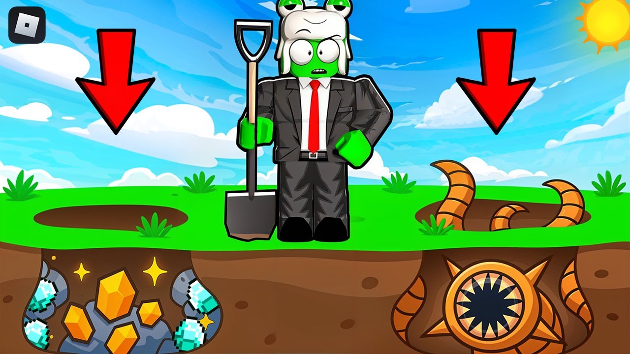 روبلوكس: حفرنا تحت الأرض وواجهنا وحش الدودة العملاقة للحصول على الكنز المخفي! 😱⚔️