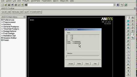Scalar parameters 01 ANSYS APDL series