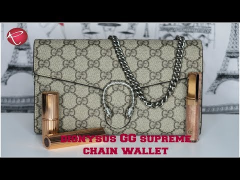 Gucci Dionysus GG Supreme Chain Wallet, WOC, Review