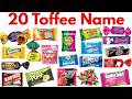 20 टॉफी के नाम | Learn 20 Toffee Names in English with Pictures and Sounds for Kids| Tinu kids class