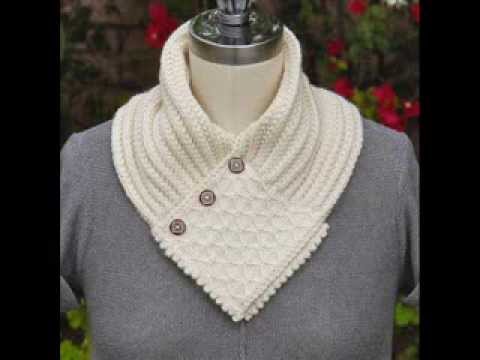 Quilted Lattice Ascot Neck Warmer Knitting Pattern Presentation