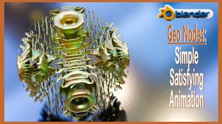 Easy Way to Make Abstract Animation with geometry nodes! ( Blender Tutorial )