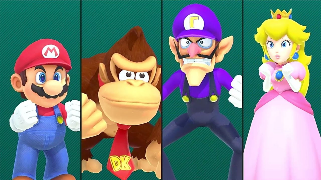 Super Mario Party - Mario Party Megafruit Paradise - Peach Mario Waluigi DK Battle (Master Cpu)