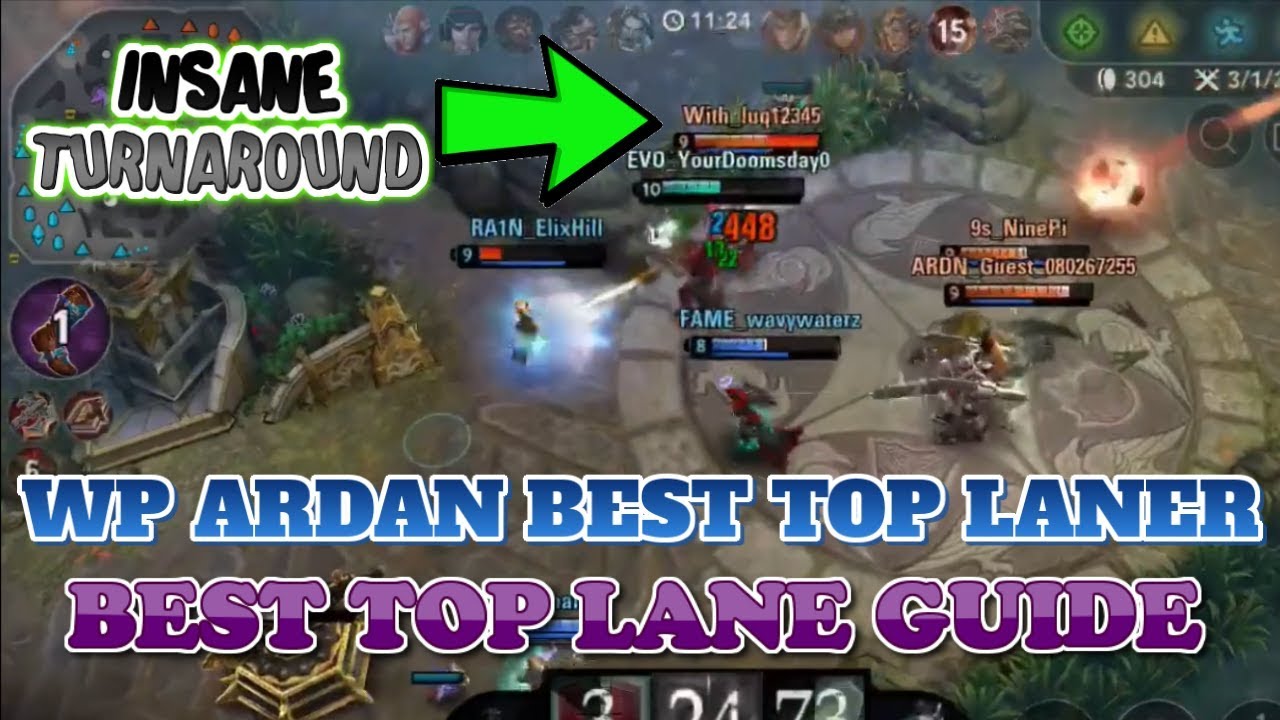 BEST GUIDE WP ARDAN OP TOP LANER VAINGLORIOUS SILVER GAMEPLAY - VAINGLORY 5V5