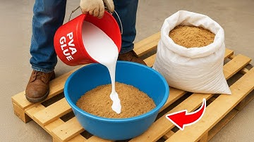 Meng zand met pvalijm en het resultaat zal je versteld doen staan!