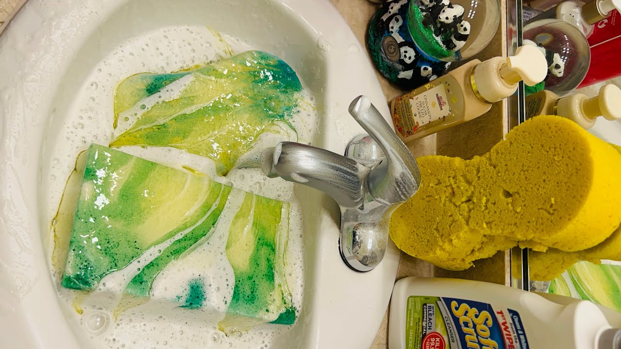 Sudsy Paste 🫧w/ Comet Powder 💫 Sponge Squeezing ASMR | Oddly Satisfying 