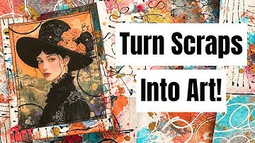 Turning Waste Paper Into Unique Page Decorations! 😃 (Autumn Muse Junk Journal Part 3)