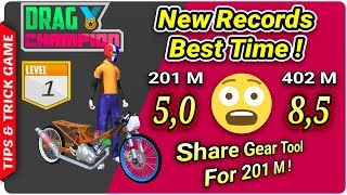 New Best Time Drag King 201 M Thailand | Share Gear Tune For 201 M screenshot 2
