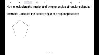 GCSE Maths - Interior and exterior angles of a regular polygon