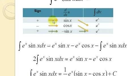 Integration by part - tabular method 5