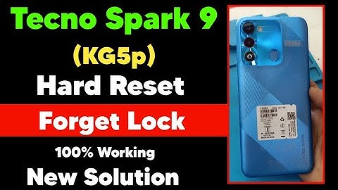 Tecno Spark 9 (KG5p) Hard Reset | How to Unlock Tecno Spark 9 | Pin lock, Pattern Lock Remove Trick