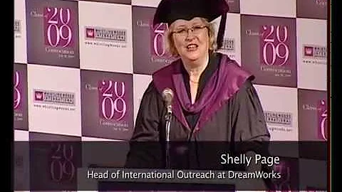 Convocation 2009: Shelley Page addressing the stud...