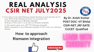 CSIR-NET July 2025 Real analysis solution || Riemann Integration ||Que -562954141