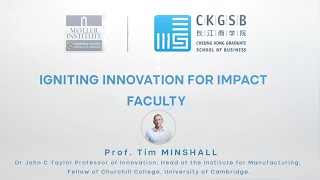Faculty | Tim Minshall - Igniting Innovation for Impact