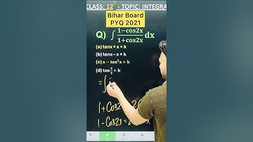1 Marks Question Bihar Board PYQ 2021 || INTEGRALS    Chapter 7 Class 12 Board Exam 2025 NCERT