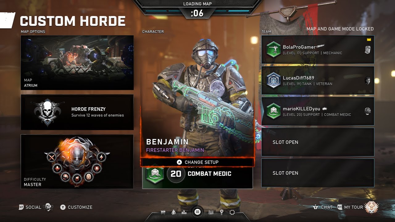 Gears 5 Atrium, Master, Combat Medic, 02-12 FRENZY, BenjaminCarmine-Firestarter (04-02-2022)Season11