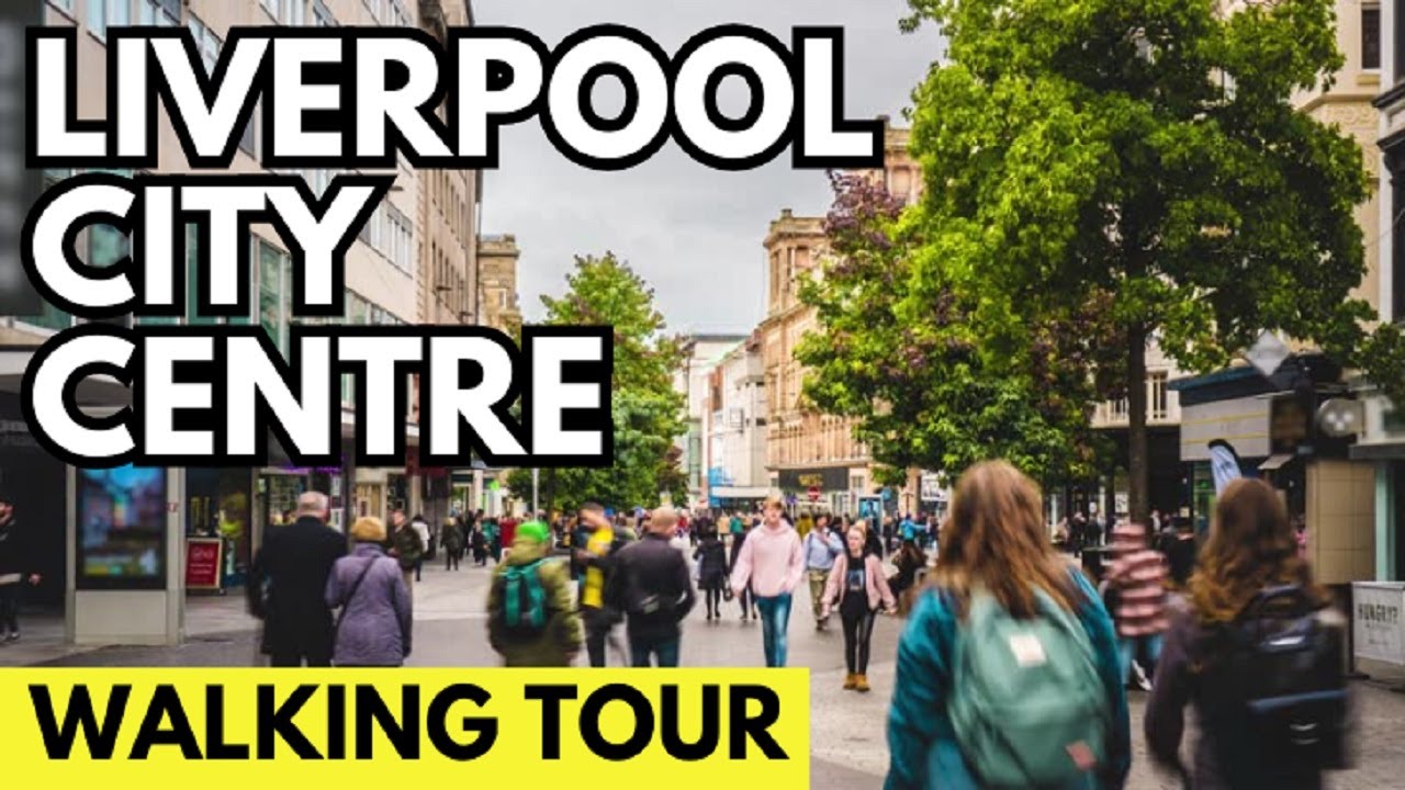 Пешеходная экскурсия по центру города ЛИВЕРПУЛЬ - Я иду по улицам Ливерпуля - Англия - 4K