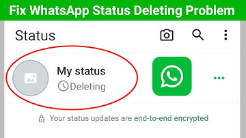 WhatsApp Status Deleting Problem | How to Fix WhatsApp Status Deleting Problem Solve