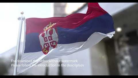 Serbia flag with 3d effect blowing in the wind 3D Flag V2 long