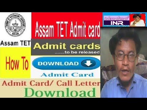 Assam TET Admit Card 2019 | admit card assam tet 2019 where to download you