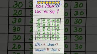 HOW MANY"20"CAN YOU SEE ? #fun #quizzing #wordpuzzlegame #quiz #challenge #handwriting #shortsviral