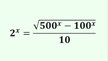 An Interesting Exponential Equation | Math Olympiad