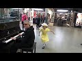 Tiny Dancer Astonishes Street Pianist