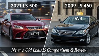 ​🆚 New vs. Old Lexus LS: 2021 LS 500 (🔥TT V6) vs. 2009 LS 460 (👑V8) Comparison & Review#supercars 👍
