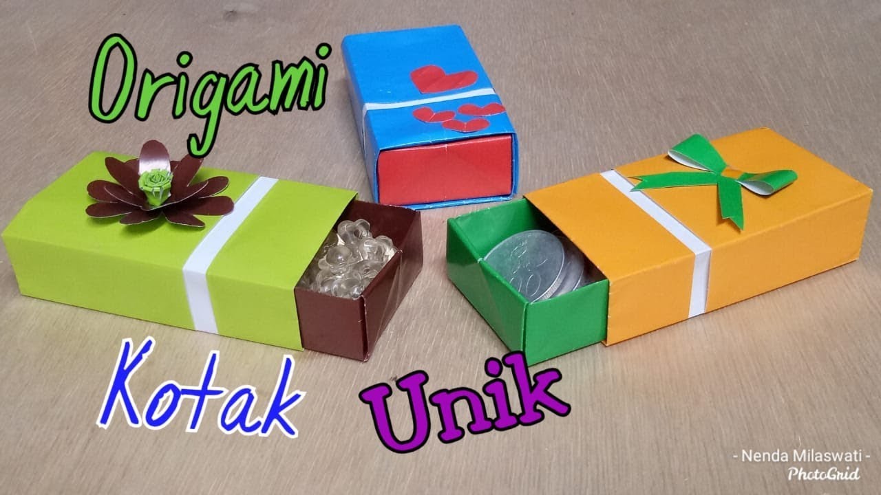  Cara membuat origami kotak  Box unik YouTube