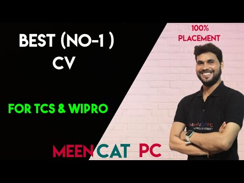 How to create your resume for TCS and Wipro Placement (NO-1 CV)