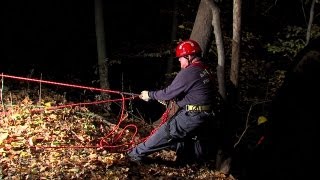 Raw: Akron rescues man in ravine